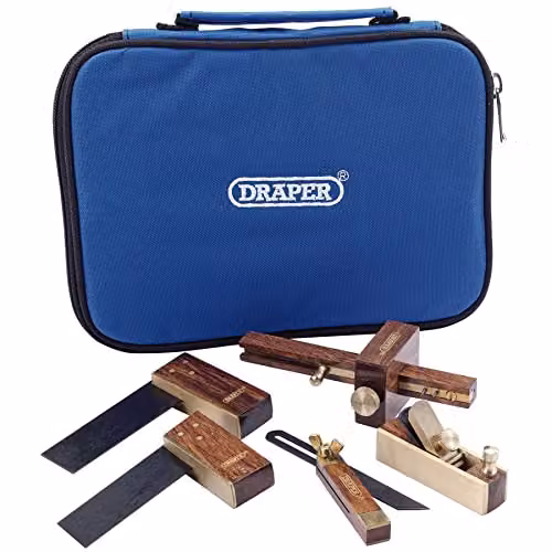Draper 32272 Mini Woodwork Set, 5 Piece Blue Alloy Steel and Brass Set – 2