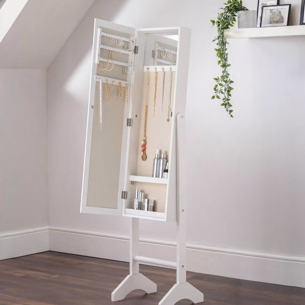 Cheshire Premium Bijou White Jewellery Mirror – 2