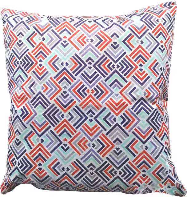 Roseley Geometric Water Resistant Polyester Cushions in Red, Grey and Multicolour