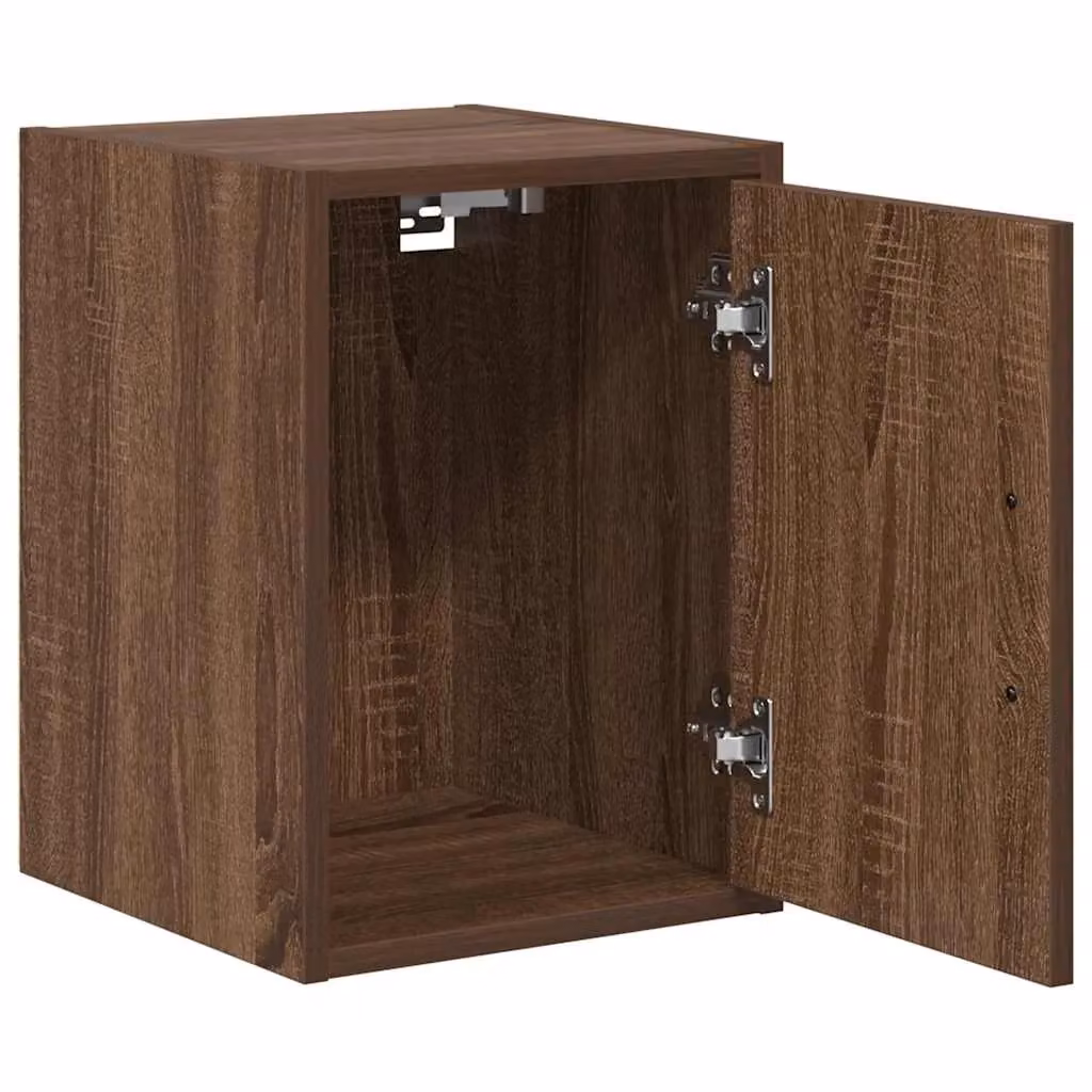 Berkfield Home Set of 2 Wall Mounted Garage Cabinets in Brown Oak Engineered Wood – 3