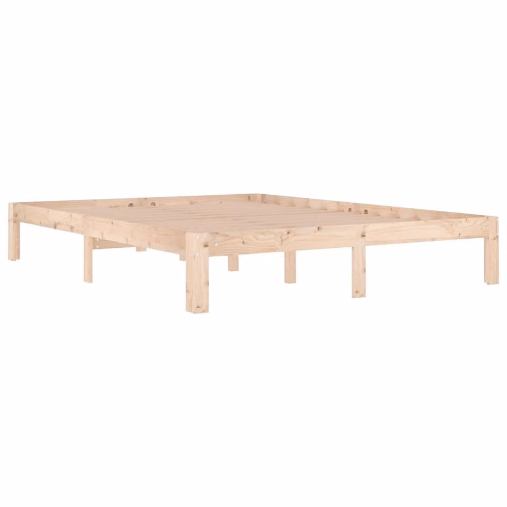 Berkfield Home Solid Wood Pine Bed Frame, Brown, W: 150 cm, D: 200 cm – 3