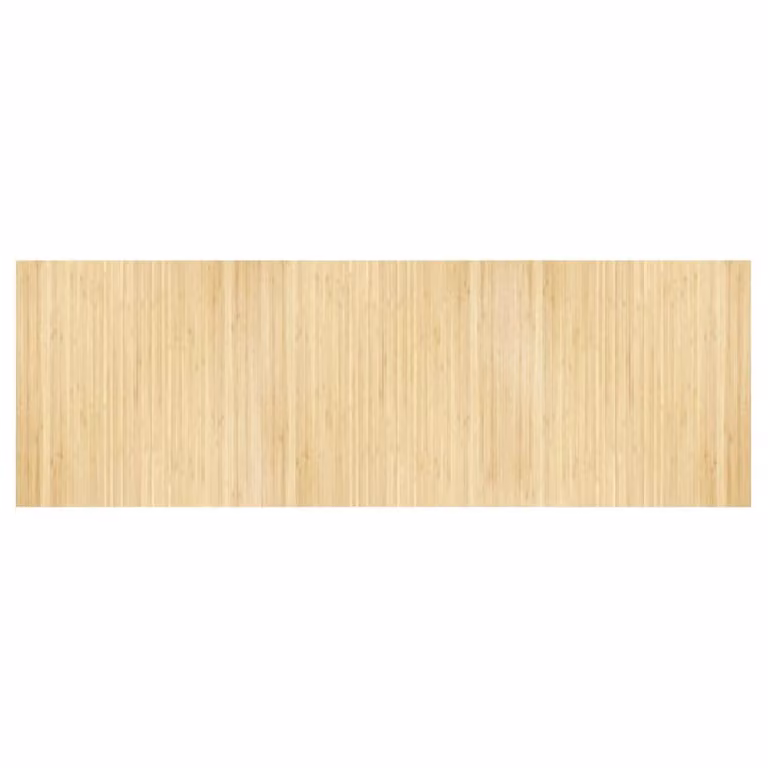 Berkfield Home Rectangular Bamboo Rug in Beige, W: 100 cm, L: 300 cm