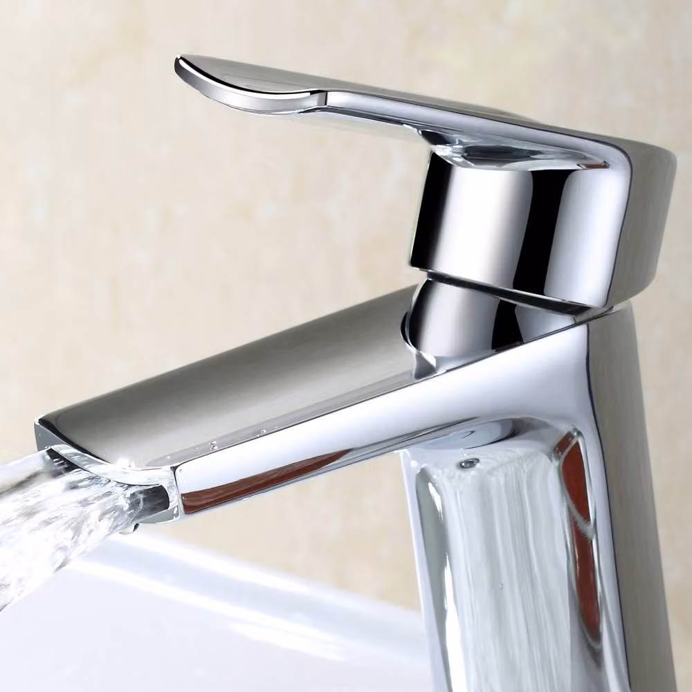 Nes Home Centa Modern Waterfall Basin Mono Mixer Tap and Pop Up Waste in Chrome Silver – 2