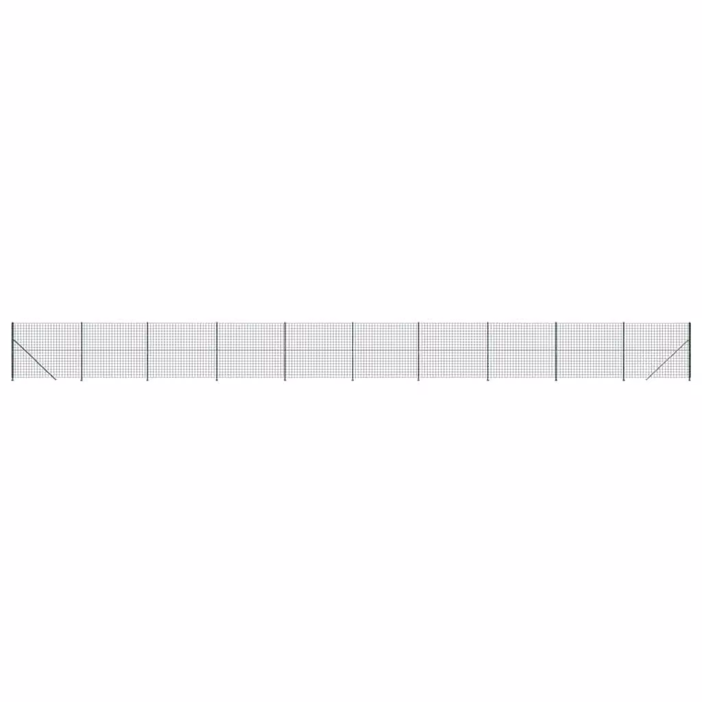 Berkfield Home Green PVC Coated Wire Mesh Fence with Flange, Height: 180 cm, Length: 25 m – 2