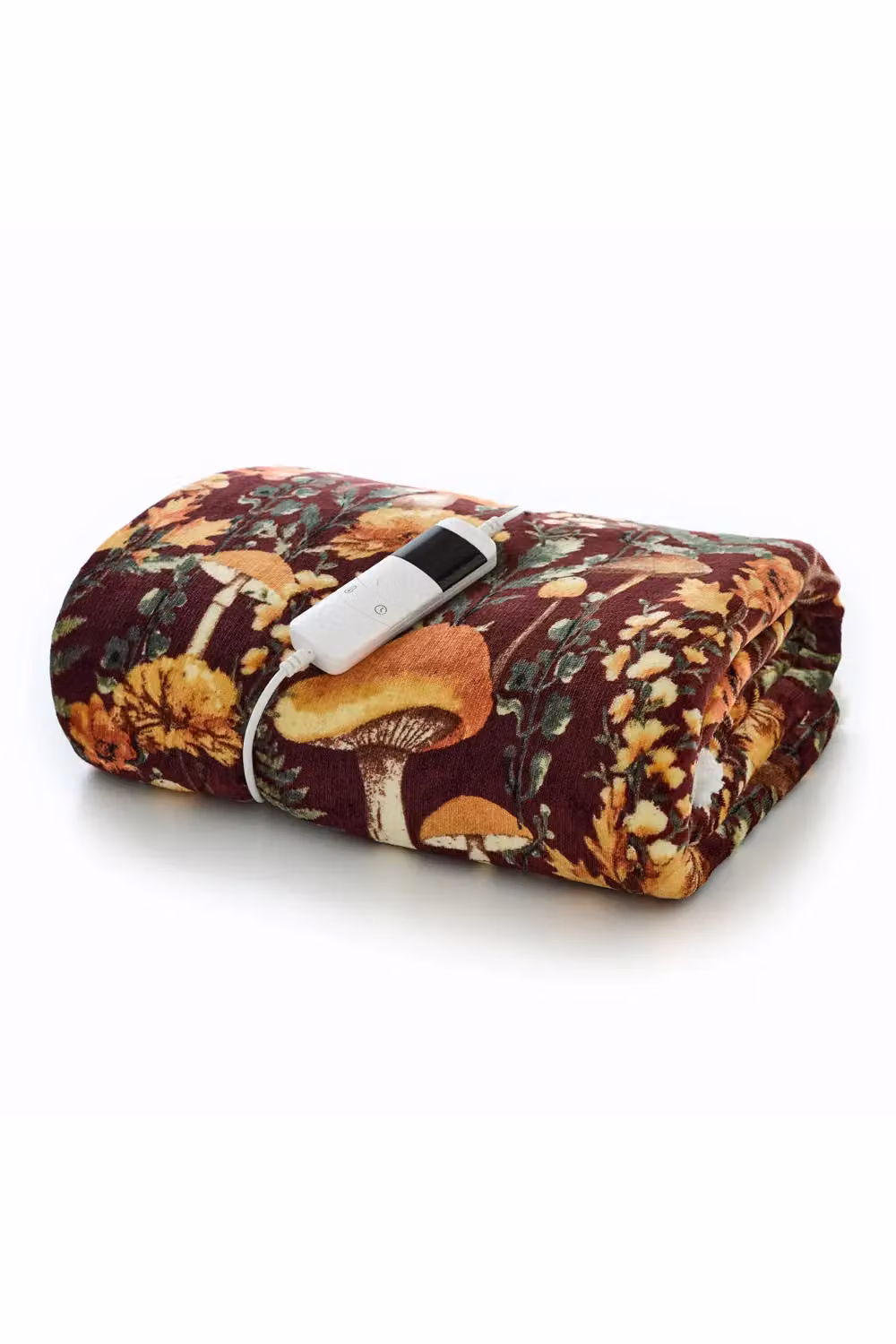 Deyongs Mushroom Wine Heated Sherpa Throw Red Multicolour W/D/H: 140 x 180 cm – 2