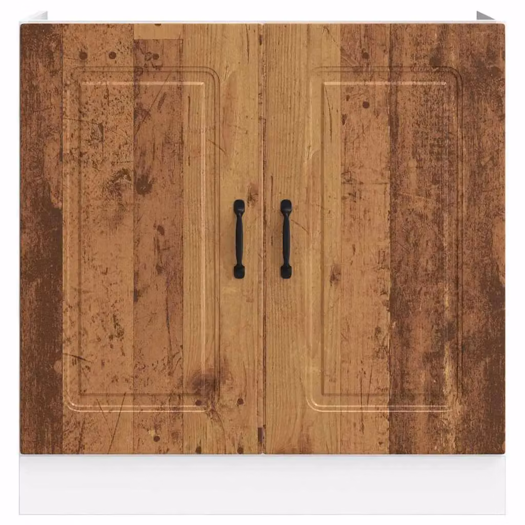 Berkfield Home Kalmar Sink Base Cabinet, Old Wood Brown, W/D/H: 80 x 46 x 81.5 cm – 2