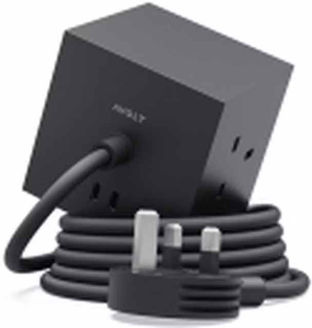 Square 1 Power Extension Lead with USB-C in Stockholm Black