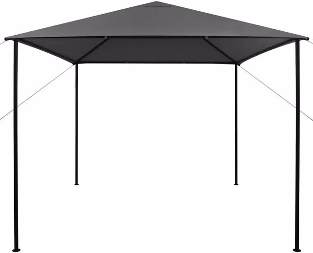 Berkfield Home Anthracite Hip Roof Gazebo with Steel Frame, W/D: 300 x 300 cm, Dark Grey