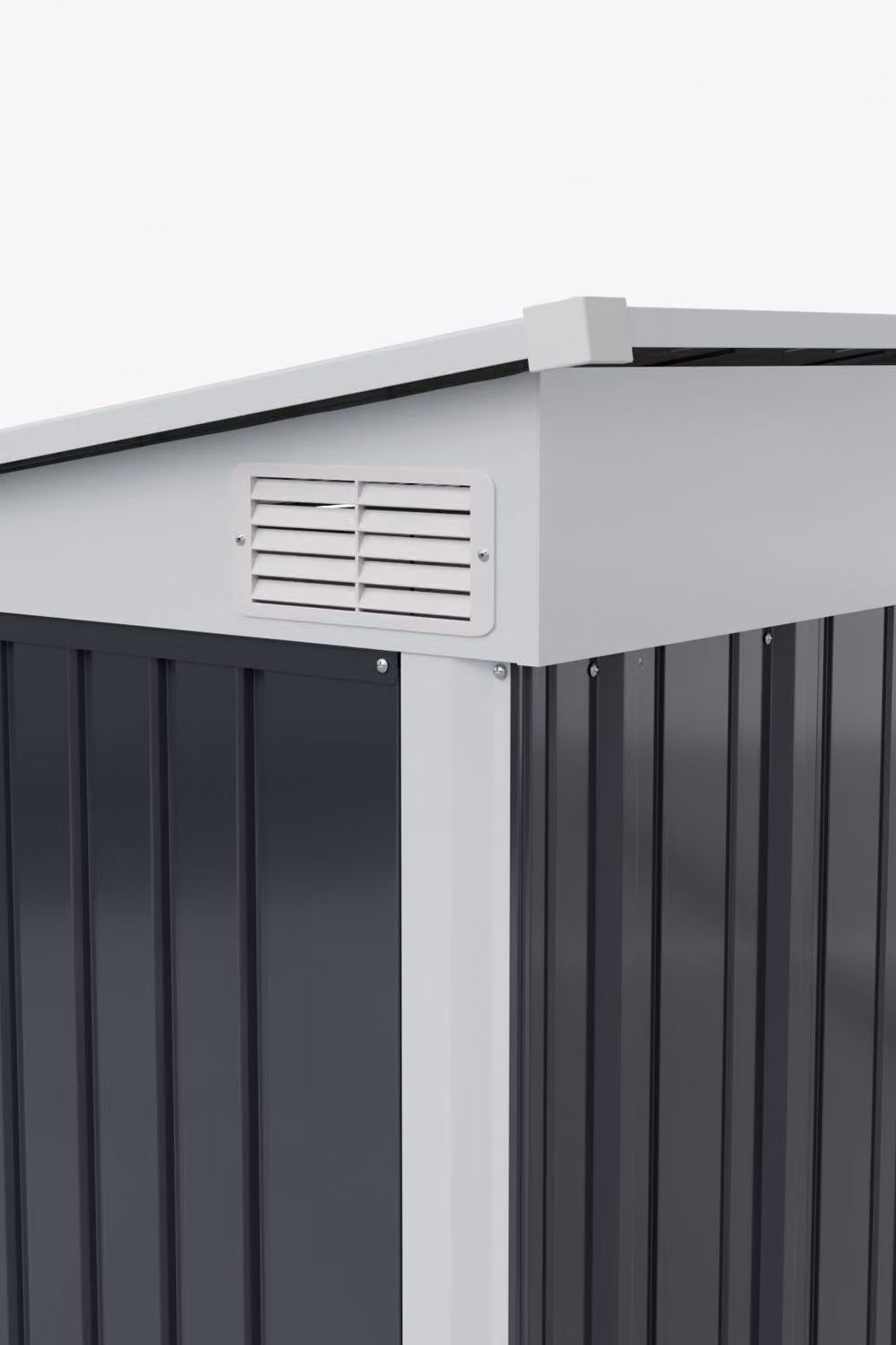 Garden Sanctuary Modern Pent Roof Metal Garden Tool Shed in Anthracite, W: 274.32 cm, D: 268.0 cm, H: 181.0 cm – 7