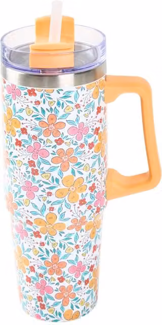 Nitro Floral Stainless Steel Vacuum Tumbler in Pink, Blue and Multicolour