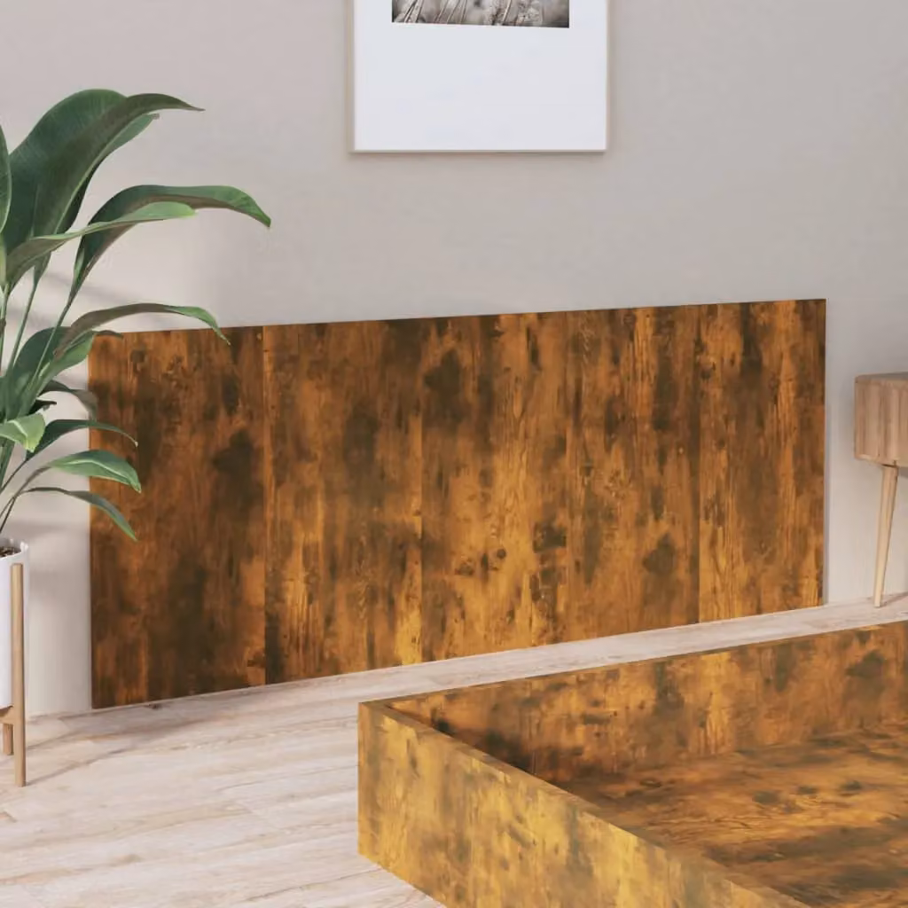 Berkfield Home Smoked Oak Bed Headboard in Brown, W: 200 cm, D: 1.5 cm, H: 80 cm – 3