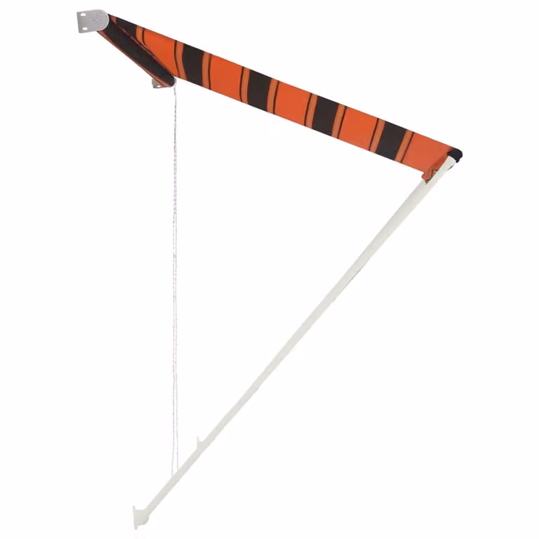 Berkfield Home Retractable Folding Arm Awning in Orange and Brown, W: 300 cm, D: 150 cm