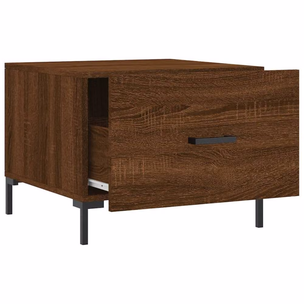 Berkfield Home Square Coffee Table in Brown Oak, W/D/H: 50 x 50 x 40 cm – 4