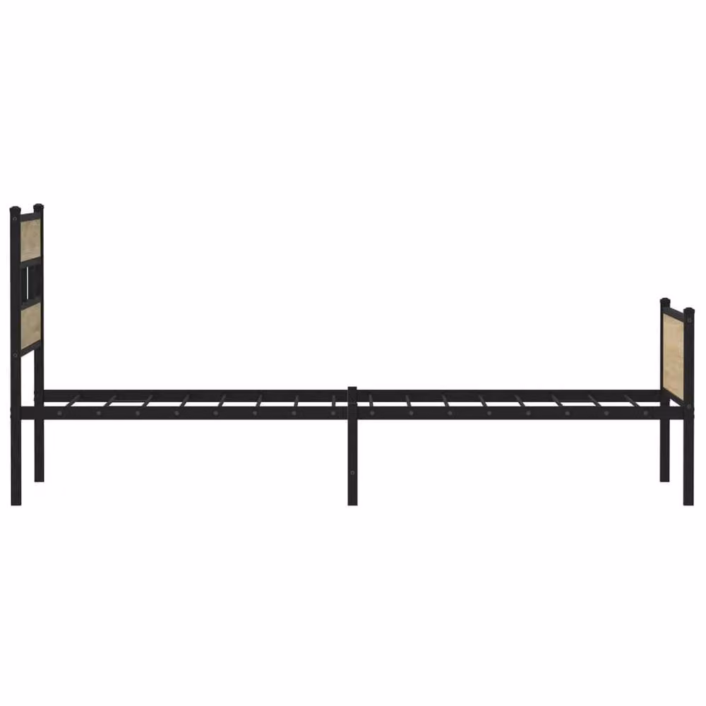 Berkfield Home Sonoma Oak Small Single Bed Frame in Brown, W: 75 cm, L: 190 cm – 4