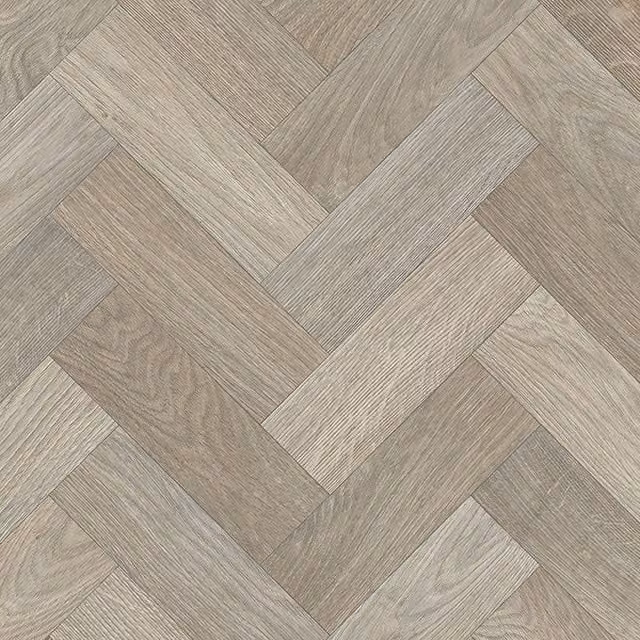Vinyl Flooring UK Brown Wood Effect Cushion Backed Vinyl Flooring Sheet, W 200 cm x D 200 cm