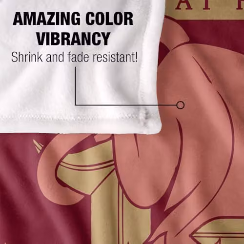 Warner Bros. Harry Potter Gryffindor Brave At Heart Super Soft Fleece Throw Blanket, Multicolour, W x H: 127 x 152.4 cm – 3