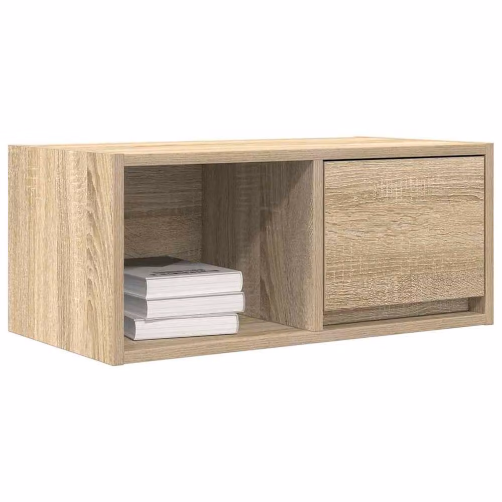 Berkfield Home Set of 2 Sonoma Oak TV Cabinets in Light Brown, W: 60 cm, D: 31 cm, H: 25.5 cm – 3