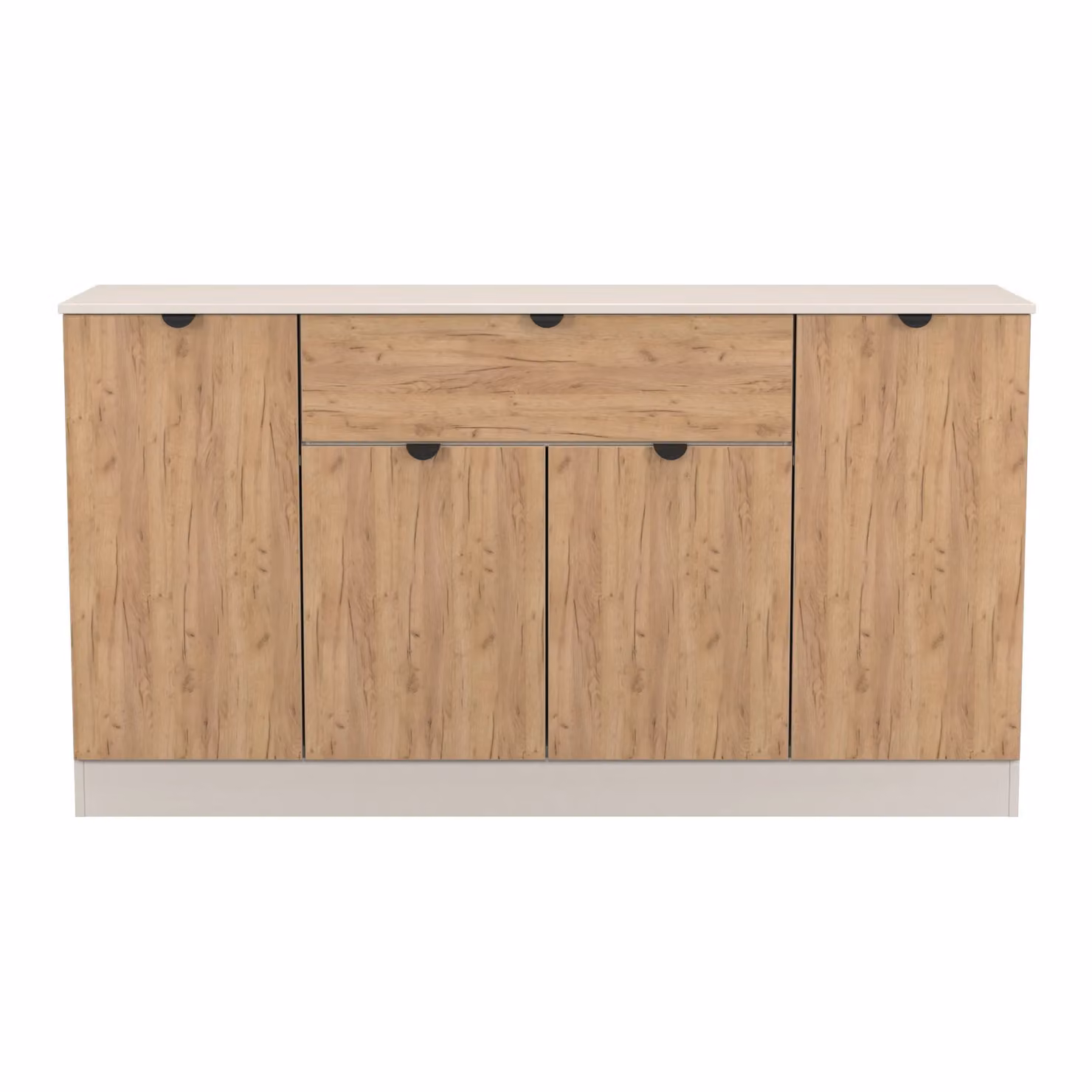 Ready Assembled 2 U Norway 4 Door 1 Drawer Wide Unit in Beige – 2