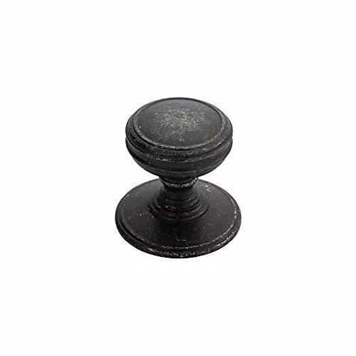 Loops Ringed Tiered Cupboard Door Knob in Matt Pewter, 38mm Diameter – 2