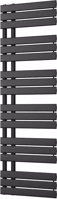 UK Radiators Tristan Black Flat Tube Designer Heated Towel Rail, H: 156.4 cm, W: 50 cm – 1
