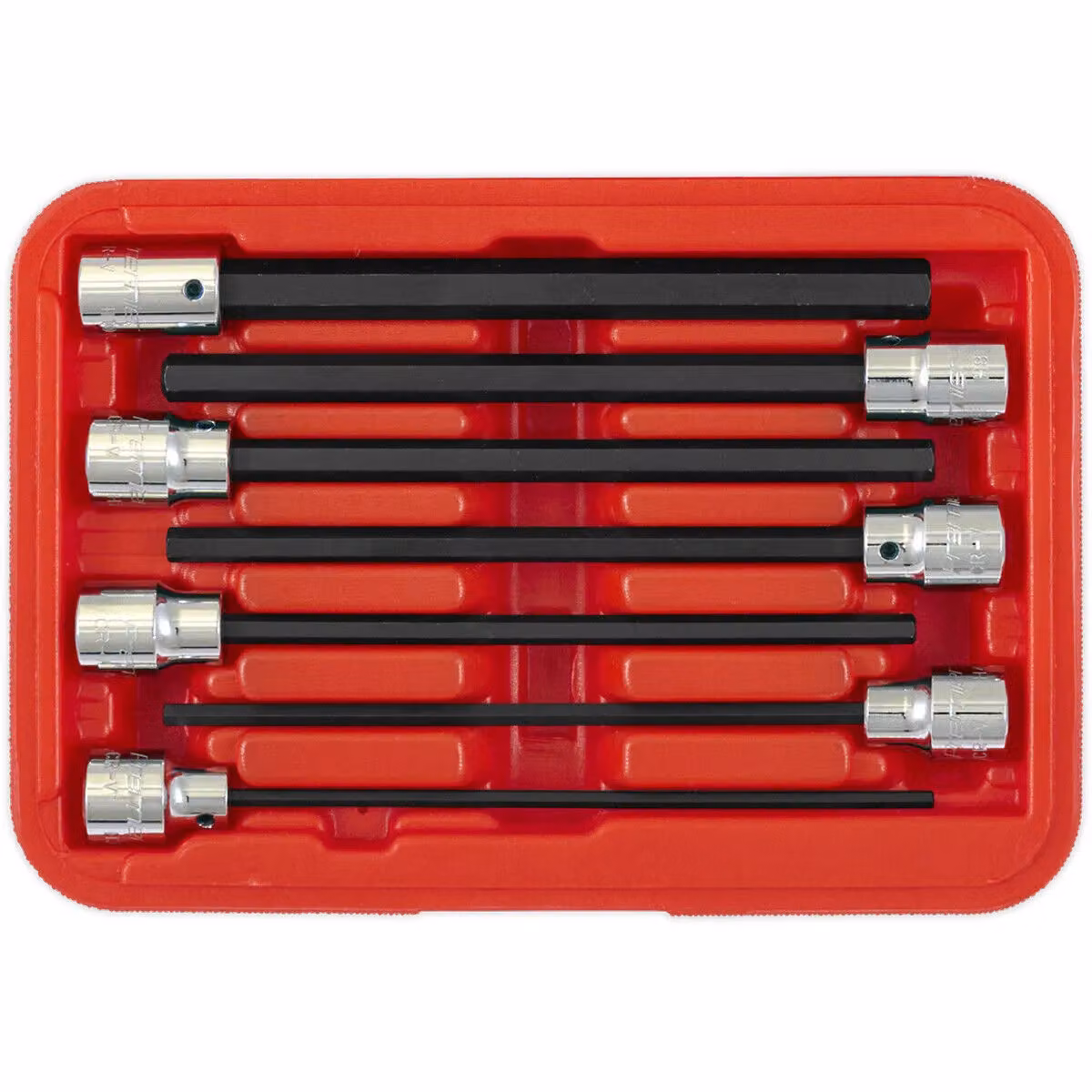 Loops 7pc Hex Socket Bit Set, 3/8 inch Square Drive, S2 Steel, Silver – 4