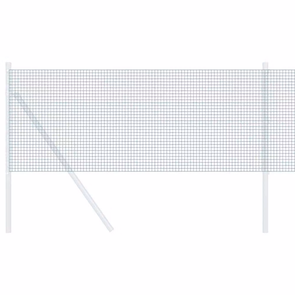 Berkfield Home Green PVC Coated Steel Welded Wire Fence Single-Bar Round – 3