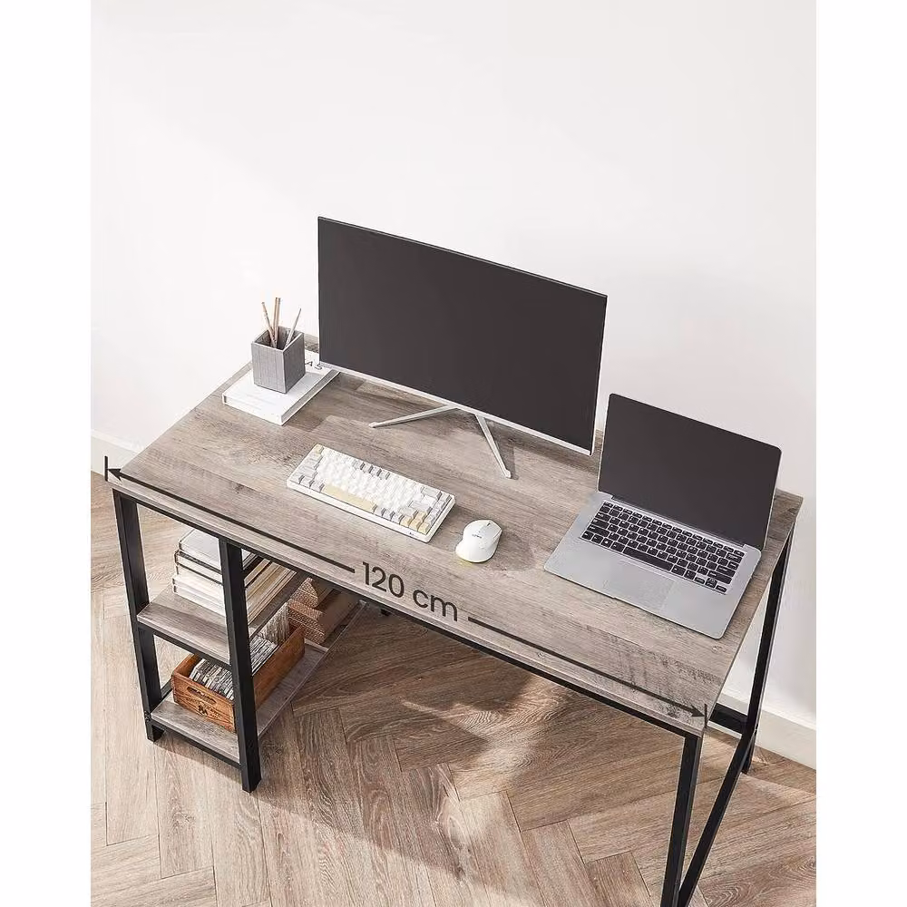 VASAGLE Modern Computer Desk in Fawn Brown and Beige – 2