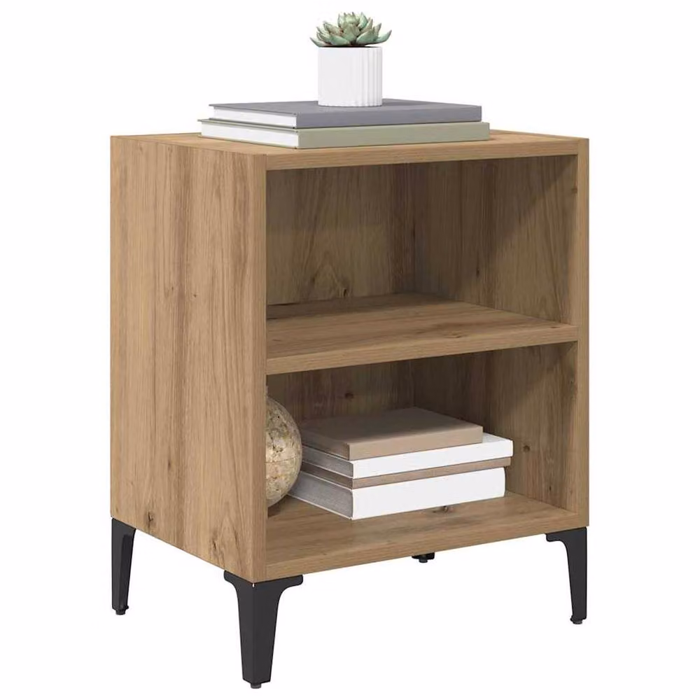 Berkfield Home Artisan Oak Bedside Cabinet in Brown, W/D/H: 40 x 30 x 50 cm – 3