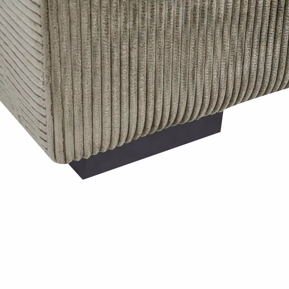 Wyld and Coco Green Jumbo Corduroy Cube Ottoman W/D/H: 80 x 80 x 35 cm – 5