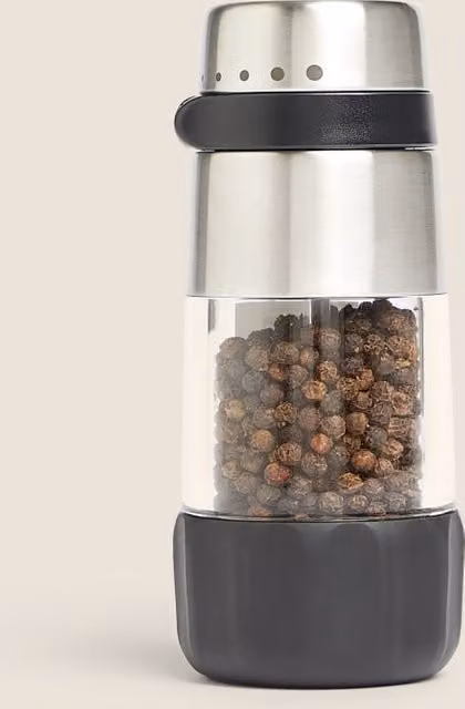 Oxo Good Grips Manual Silver Stainless Steel and Ceramic Round Pepper Mill