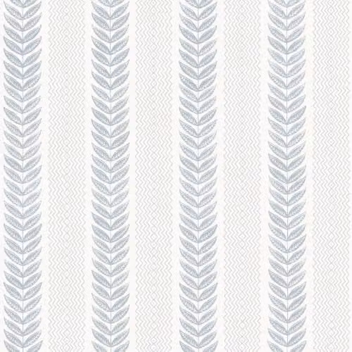 Rasch Chelsea Stripe Blue Botanical Patterned Washable Paper Wallpaper