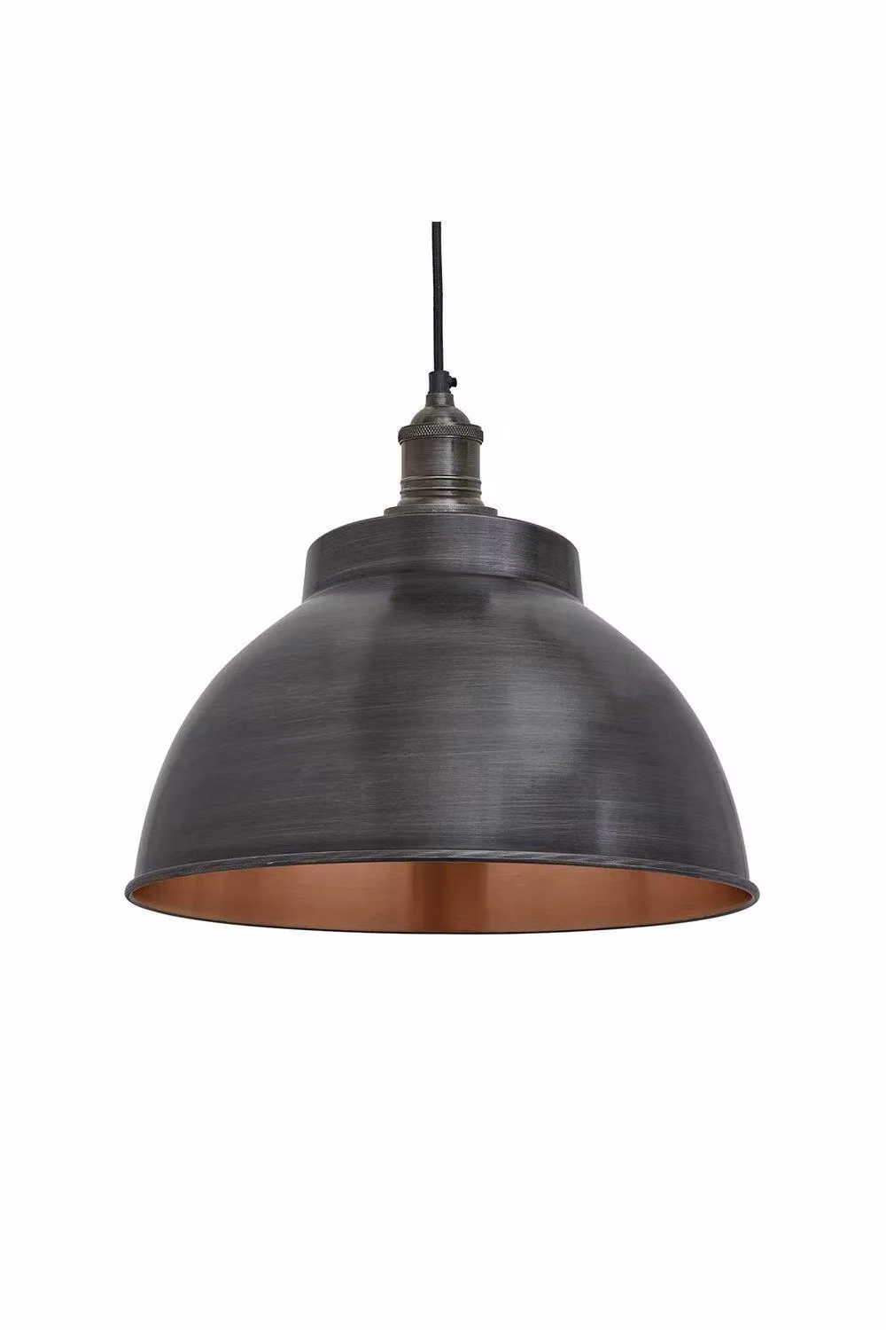 Industville Brooklyn Dome Pendant Light in Pewter and Copper – 2