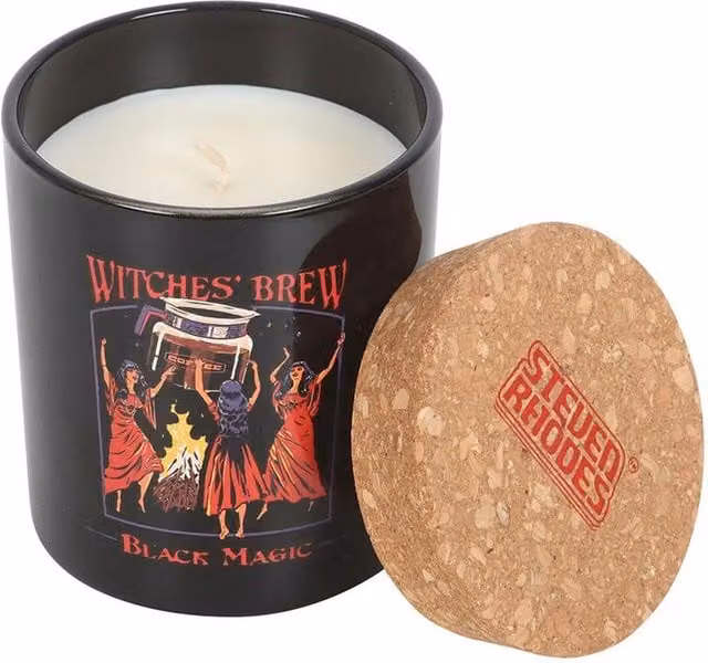 Steven Rhodes Witches Brew Oat Milk Latte Scented Candle in True Black – 1