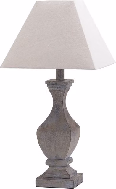 Hill Interiors Incia Fluted Wooden Table Lamp in Dark Brown