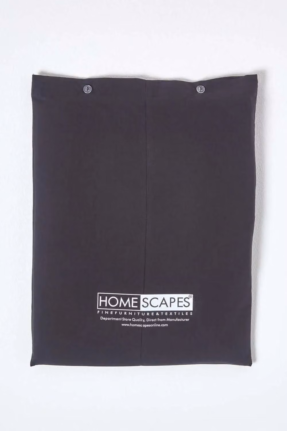 Homescapes Black Egyptian Cotton Percale Duvet Cover and Pillowcase Set, 200 TC, W: 140 cm, H: 200 cm – 2