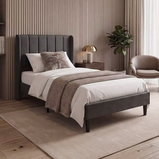 Vida Designs Single Bed in Dark Grey