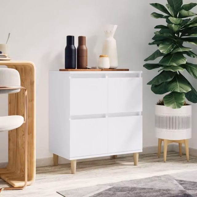 Berkfield Home White Classic Sideboard in Matt MDF, W/D/H: 60 x 35 x 70 cm – 1