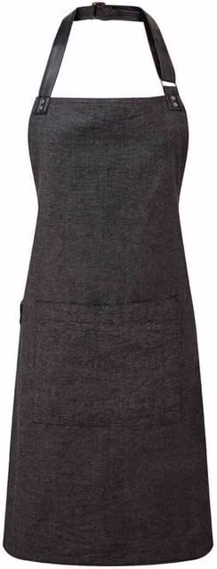 Premier Annex Oxford Bib Apron in Black – 1