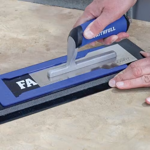 Faithfull Flexifit Plastering System Master Trowel in Blue Stainless Steel – 2