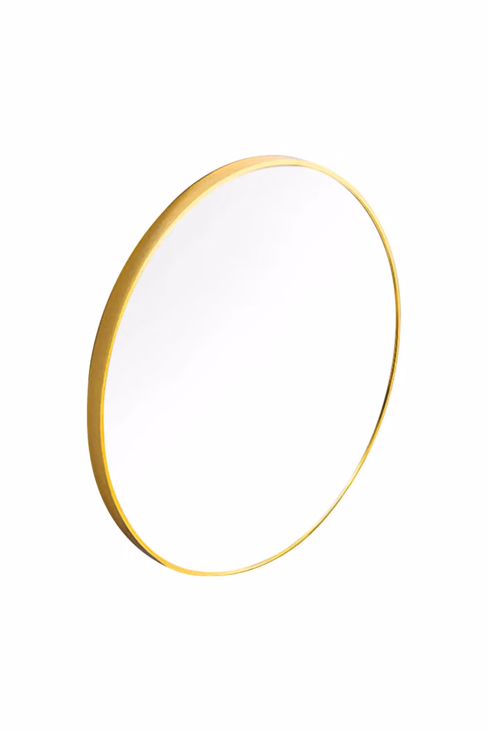 H&O Direct Nordic Round Framed Wall Hanging Mirror in Gold, Diameter: 70 cm – 2