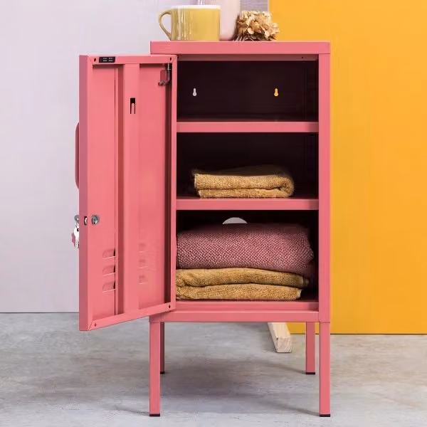 Mustard Made The Shorty To The Left Freestanding Metal Storage Cabinet in Pink, W/D/H: 46 x 35 x 72 cm – 3