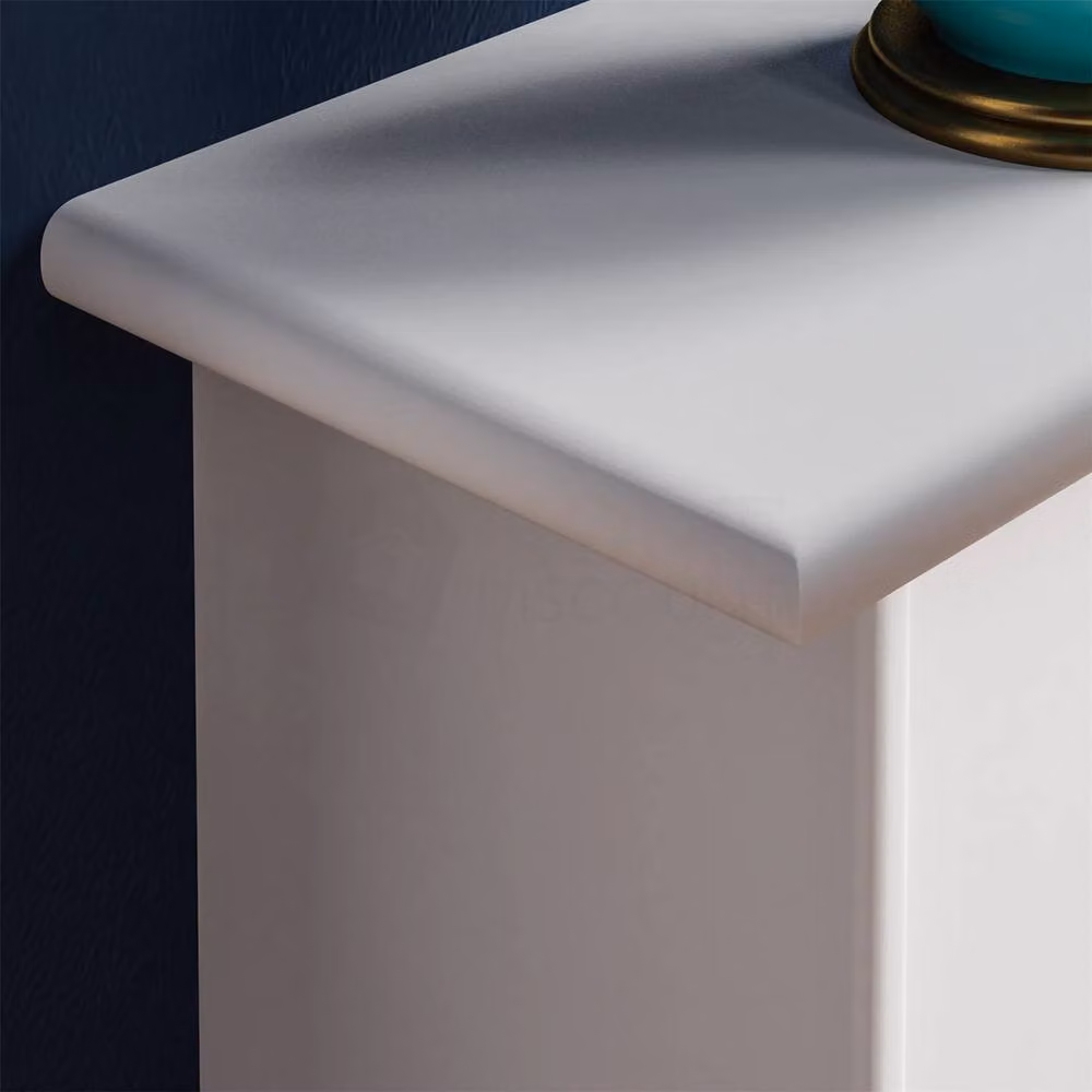 FORGEVIO Modern Geometric Radiator Cover Cabinet in White Matt MDF Wood – 4