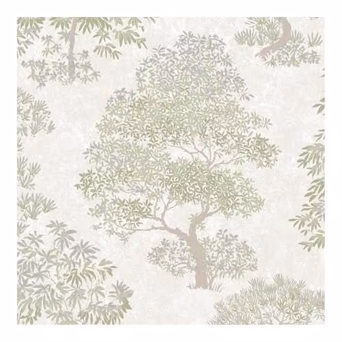 Super fresco Elmwood Sage Botanical Green Trees Wallpaper