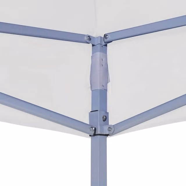 Berkfield Home Professional Folding Party Tent in White with Steel Frame, W 300 cm x D 300 cm x H 291 cm