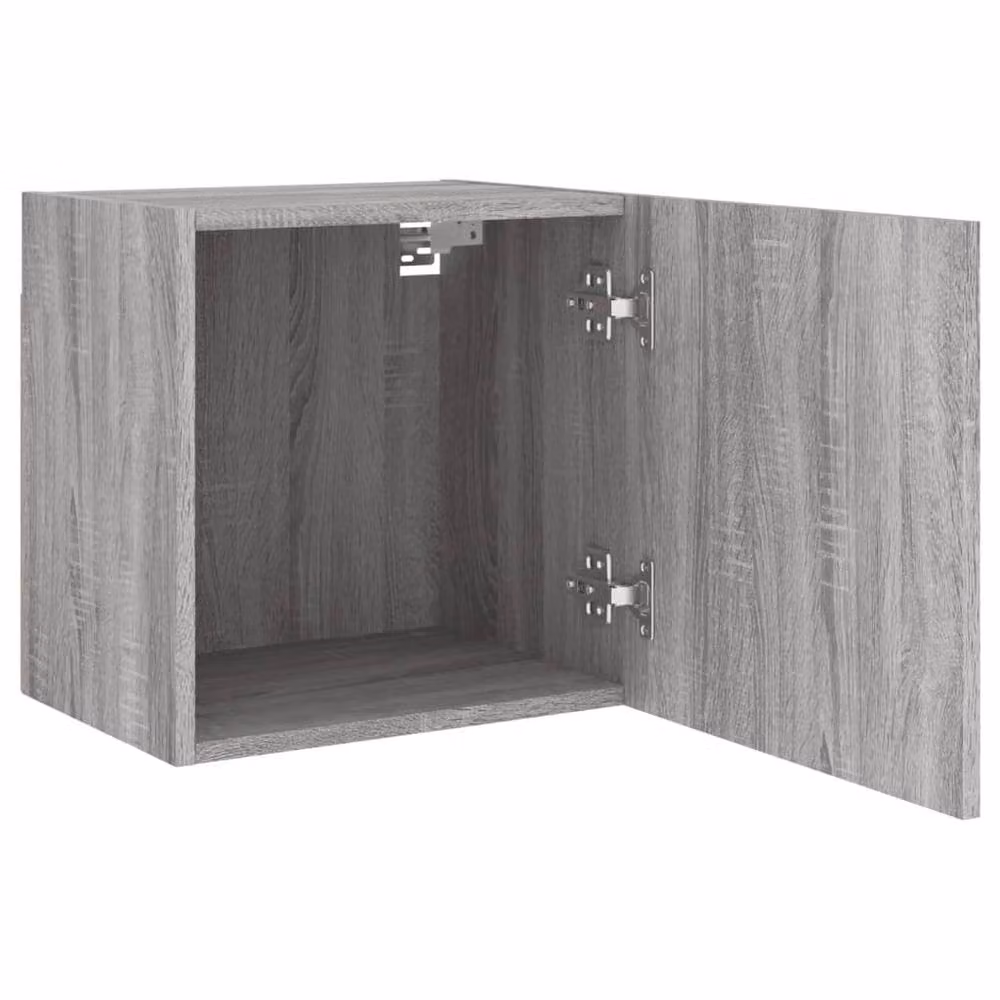 Berkfield Home Set of 2 Grey Wall Mounted TV Cabinets with Hinged Doors, W/D/H: 40.5 x 30 x 40.5 cm – 3