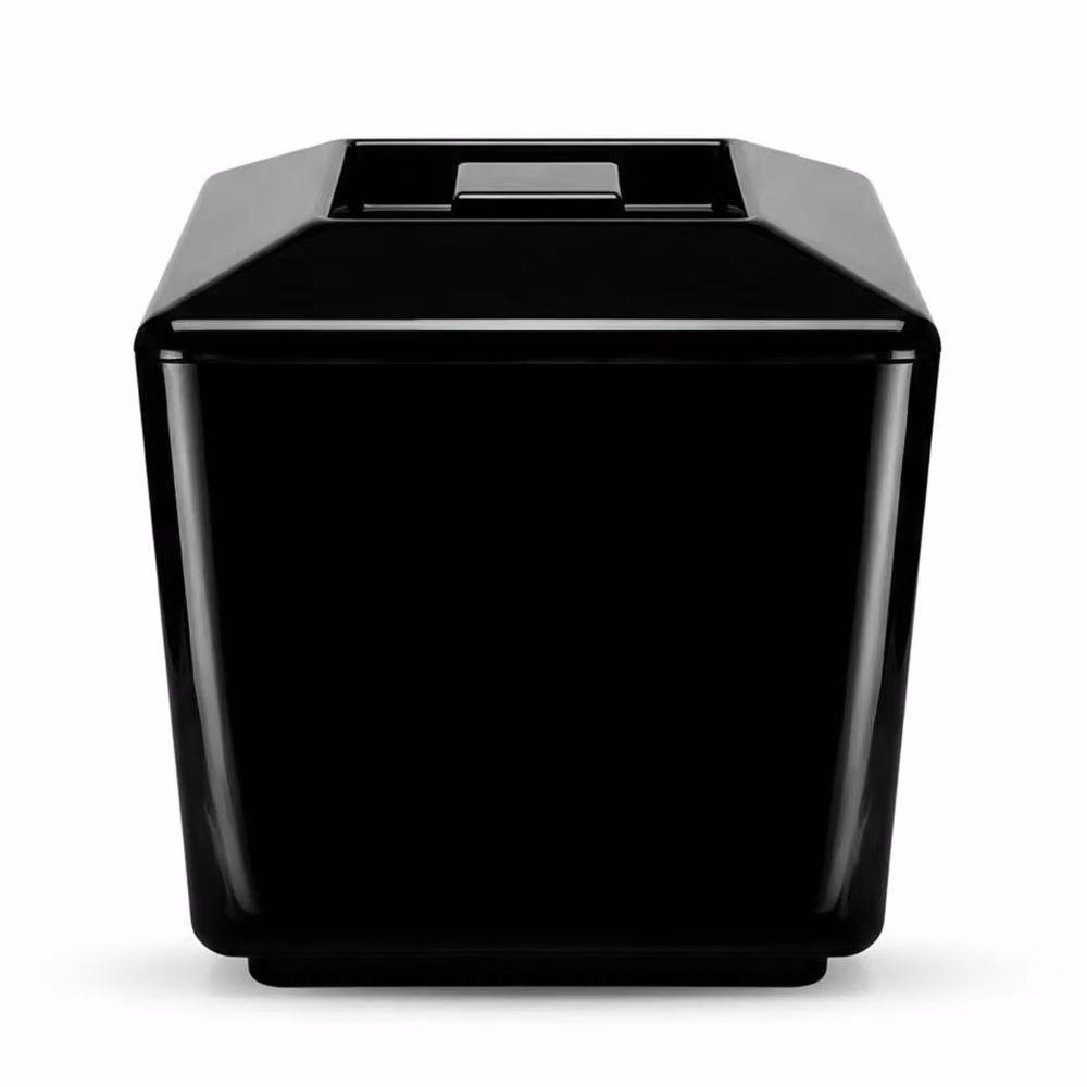 Chabrias Ltd Black Square Insulated Ice Bucket with Lid and Drainage Liner, 4L – 2