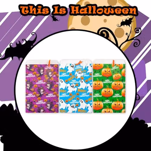 VFM e-Store Halloween Mini Paper Bags, Pack of 10, Multicolour – 8