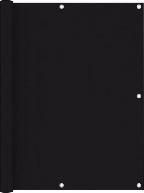 Berkfield Home Black Balcony Screen in Oxford Polyester Fabric, W: 120 cm, L: 600 cm – 1