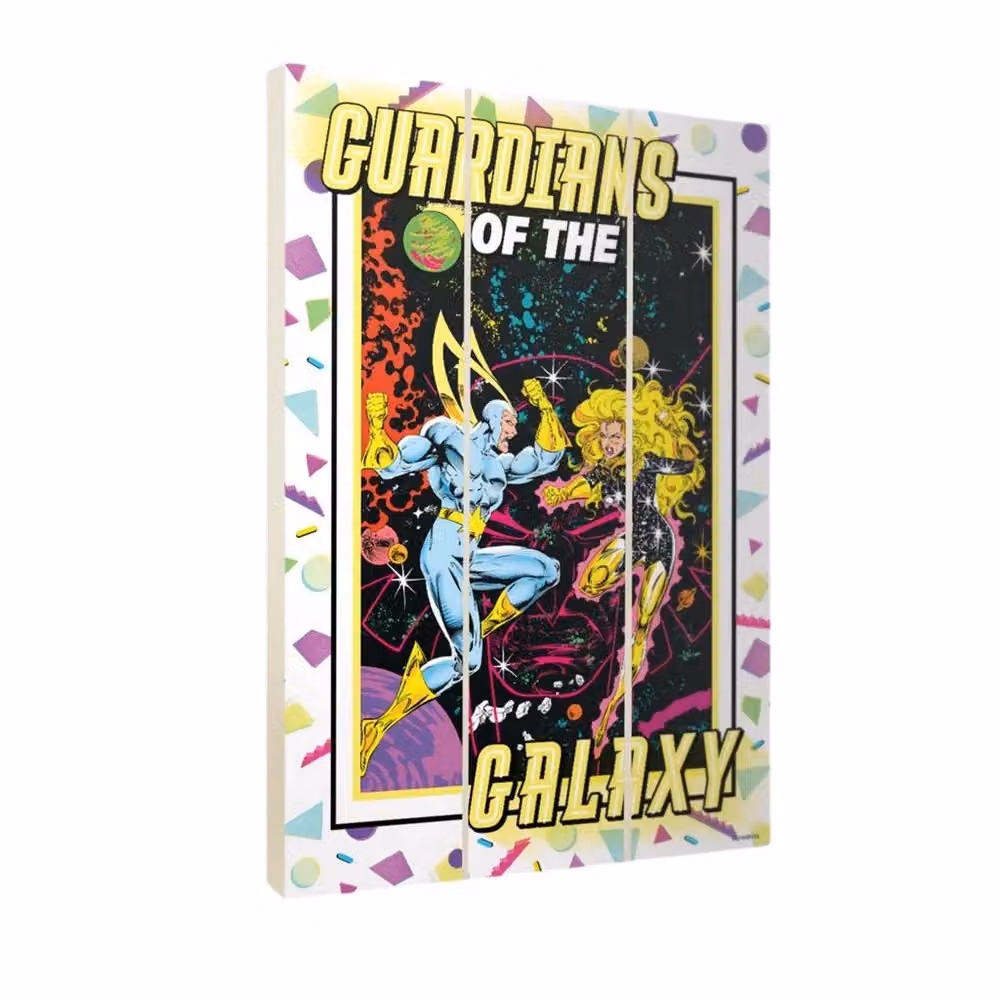 Marvel Guardians Of The Galaxy Galactic Groove Adem Wood Print Multicolour – 2
