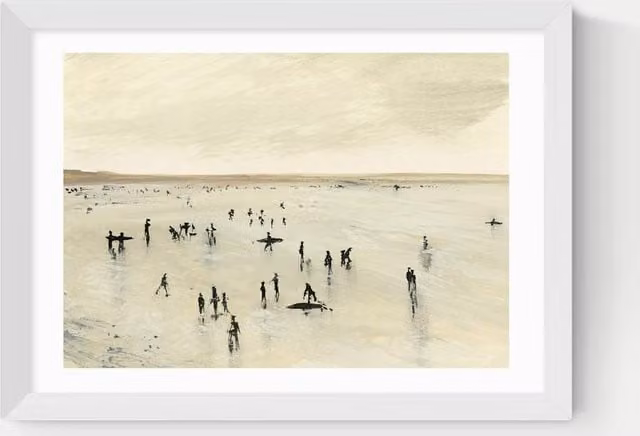 East End Prints Croyde Multicolour Framed Abstract Landscape Wall Art Print